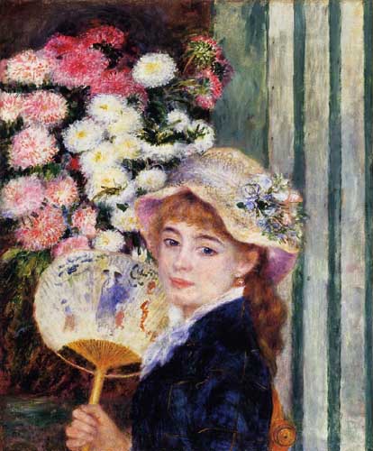 Painting Code#45912-Renoir, Pierre-Auguste - Girl with Fan