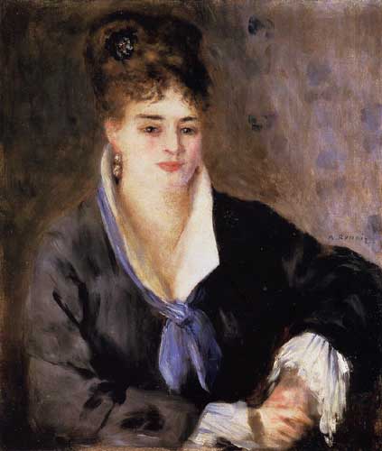 Painting Code#45922-Renoir, Pierre-Auguste - Lady in a Black Dress