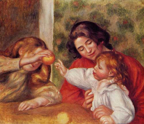 Painting Code#45923-Renoir, Pierre-Auguste - Gabrielle, Jean and a Little Girl