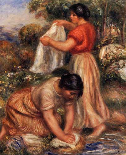 Painting Code#45927-Renoir, Pierre-Auguste - Laundresses