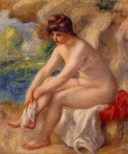 Painting Code#45928-Renoir, Pierre-Auguste - Leaving the Bath