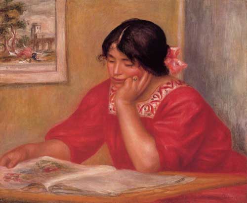 Painting Code#45930-Renoir, Pierre-Auguste - Leontine Reading