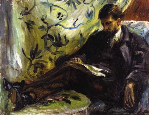 Painting Code#45961-Renoir, Pierre-Auguste - Portrait of Edmond Maitre (AKA The Reader)