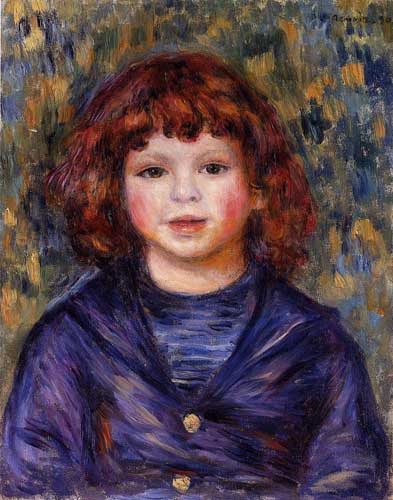 Painting Code#45965-Renoir, Pierre-Auguste - Portrait of Pierre Renoir in a Sailor Suit