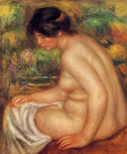 Painting Code#45979-Renoir, Pierre-Auguste - Seated Nude in Profile (also known as Gabrielle)