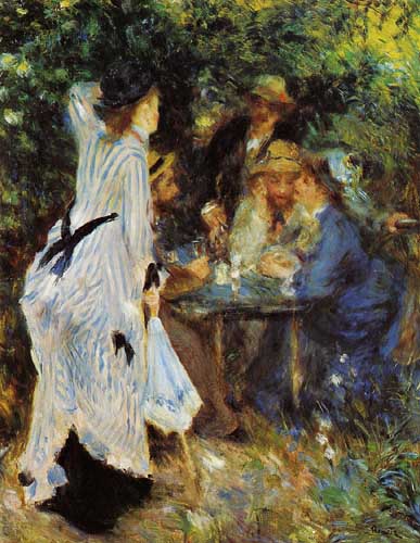 Painting Code#46008-Renoir, Pierre-Auguste - Under the Arbor at the Moulin de la Galette