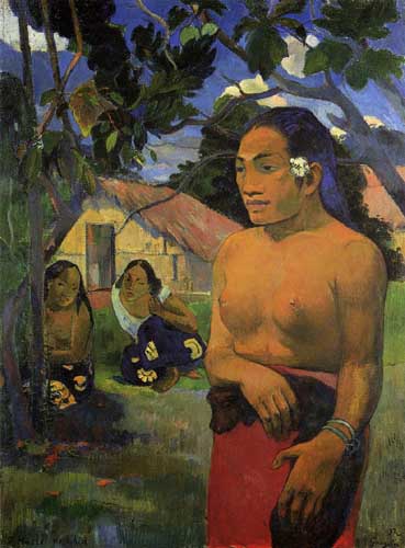 Painting Code#46045-Gauguin, Paul - E haere oe i hia (also known as Where Are You Going)