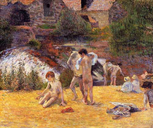 Painting Code#46052-Gauguin, Paul - The Moulin du Bois d&#039;Amour Bathing Place