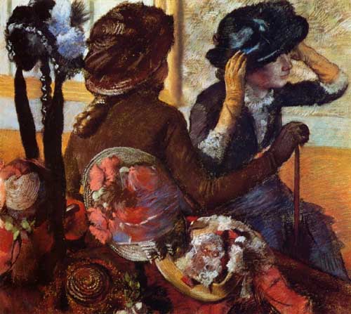 Painting Code#46081-Degas, Edgar - At the Milliner&#039;s