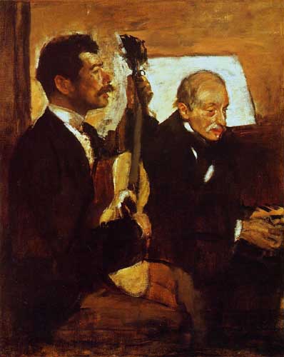Painting Code#46111-Degas, Edgar - Degas&#039; Father Listening to Lorenzo Pagans
