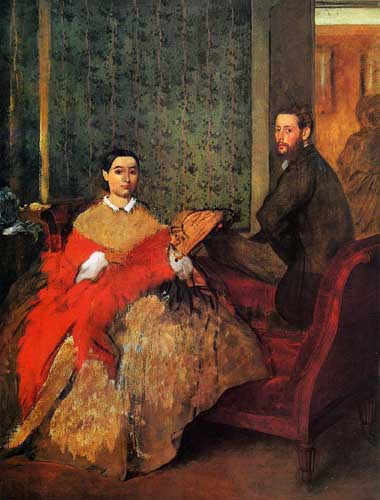 Painting Code#46116-Degas, Edgar - Edmondo and Therese Morbilli