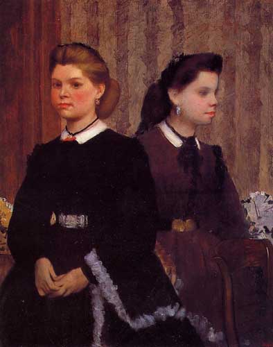 Painting Code#46117-Degas, Edgar - Giovanna and Giulia Bellelli
