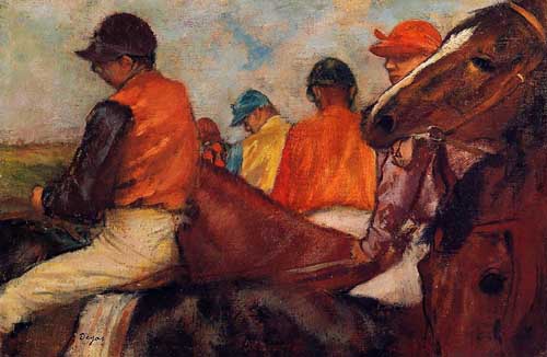 Painting Code#46120-Degas, Edgar - Jockeys