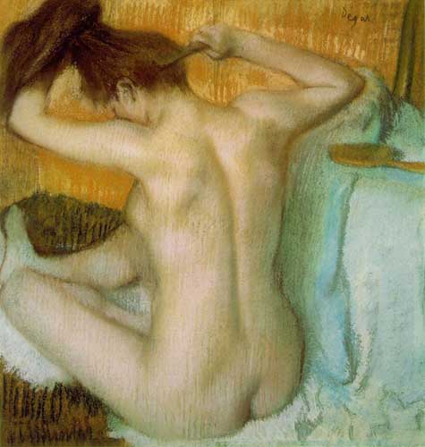 Painting Code#46132-Degas, Edgar - Woman Combing Her Hair
