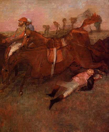 Painting Code#46138-Degas, Edgar - Scene from the Steeplechase, the Fallen Jockey