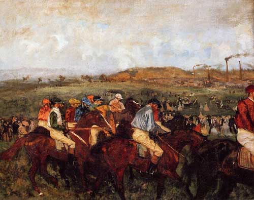Painting Code#46147-Degas, Edgar - The Gentlemen&#039;s Race, Before the Start