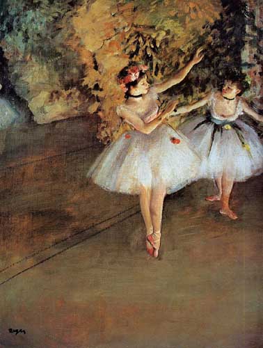 Painting Code#46153-Degas, Edgar - Two Dancers on Stage