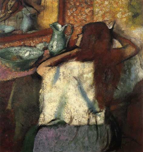 Painting Code#46156-Degas, Edgar - Woman at Her Toilette