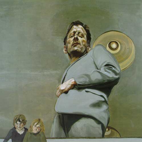 Painting Code#46167-Lucian Freud - Reflection with two children