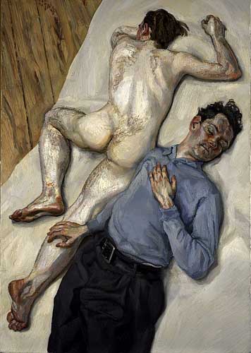 Painting Code#46169-Lucian Freud - Tow Men