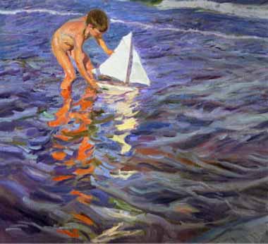 Painting Code#46178-Sorolla y Bastida, Joaquin - The Young Yachtsman