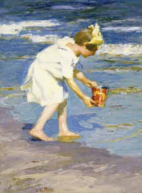 Painting Code#46191-Potthast, Edward(USA) - Brighton Beach