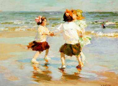 Painting Code#46193-Potthast, Edward(USA) - Ring Around the Rosy