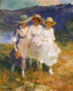 Painting Code#46194-Potthast, Edward(USA) - Walking in the Hills