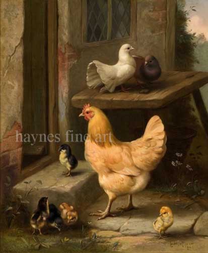 Painting Code#5035-Hunt, Edgar(UK) - Farmyard Fowl 