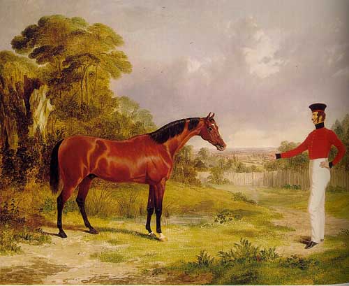 Painting Code#5140-Herring Snr, John Frederick(England): A Soldier with an Officer&#039;s Charge