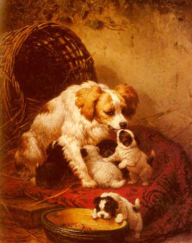 Painting Code#5408-Ronner-Knip, Henriette(Holland): The Happy Family