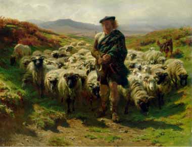 Painting Code#5429-Rosa Bonheur - The Highland Shepherd