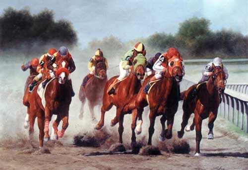 Painting Code#5457-Horse Race