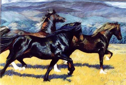 Painting Code#5482-Galloping Horses