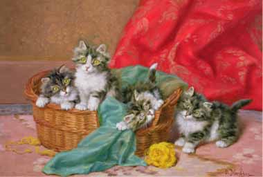 Painting Code#5483-Daniel Merlin - Mischievous Kittens