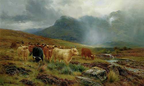 Painting Code#5487-Hurt, Louis Bosworth(UK) - Showers That Veil the Distant Hills