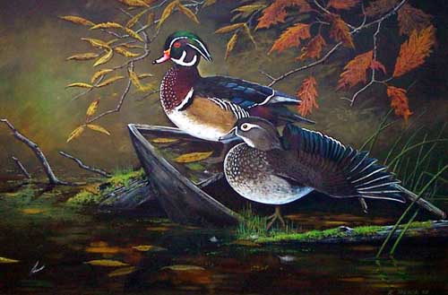 Painting Code#5627-Mandarin Ducks