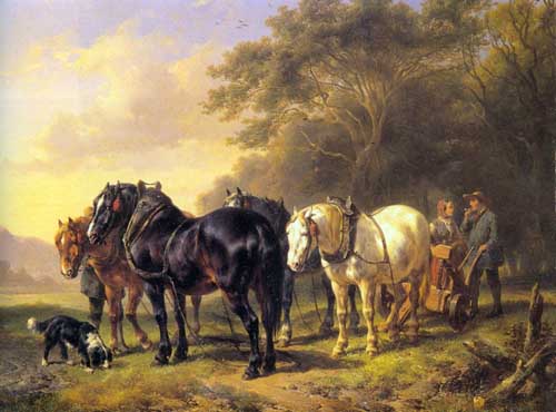 Painting Code#5659-Verschuur Jr., Wouterus:  A Plough Team at Rest 
