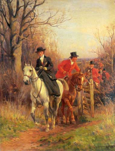 Painting Code#5680-John Sanderson Wells - Homewards - Foxhunting