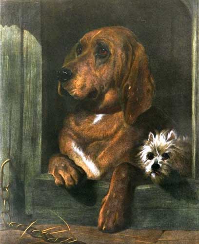 Painting Code#5772-Edwin Henry Landseer - Dignity and Impudence