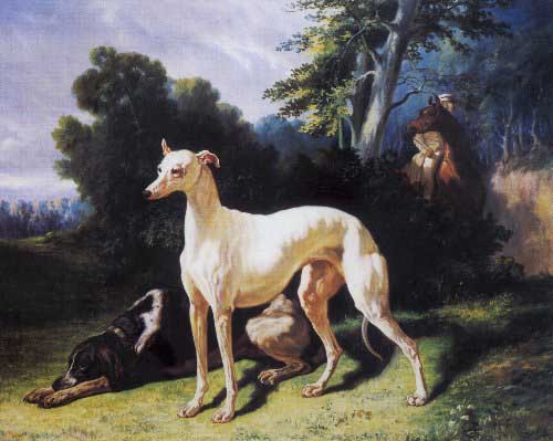 Painting Code#5783-Dedreux, Alfred(France) - A Greyhound In An Extensive Landscape