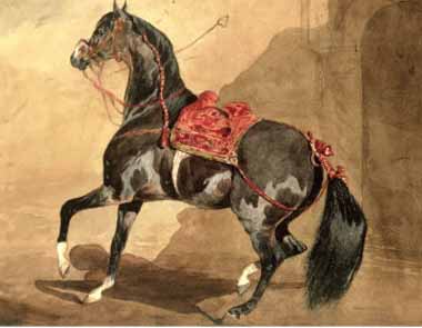 Painting Code#5785-Dedreux, Alfred(France) - Arabian Horse