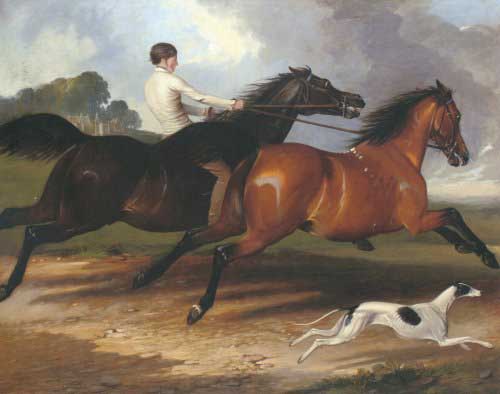 Painting Code#5787-Dedreux, Alfred(France) - Exercising Horses