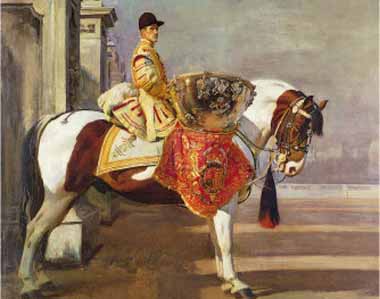 Painting Code#5821-Munnings, Sir Alfred James(UK) - The Drum Horse