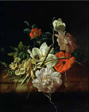 Painting Code#6038-Rachel Ruysch - Still Life with Flowers