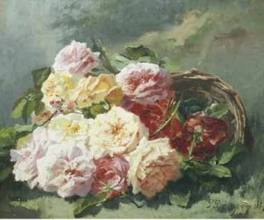 Painting Code#6064-Pierre Bourgogne - Romantic Roses