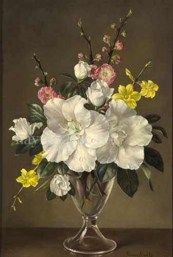 Painting Code#6113-James Noble - Still Life of Flowers