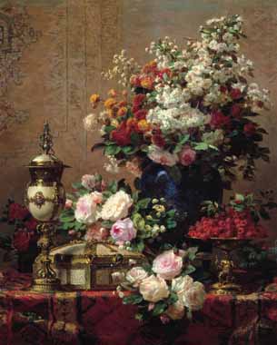 Painting Code#6118-Robie, Jean-Baptiste - Floral Still Life