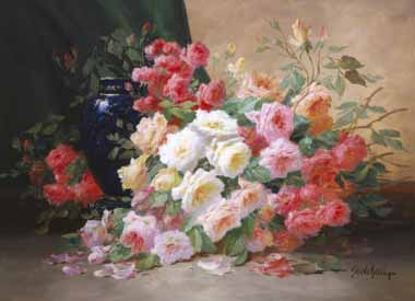 Painting Code#6122-Alfred Godchaux - Romantic Roses