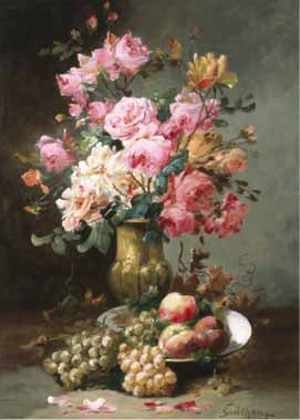 Painting Code#6124-Alfred Godchaux - The Flowers and Fruits of Summer